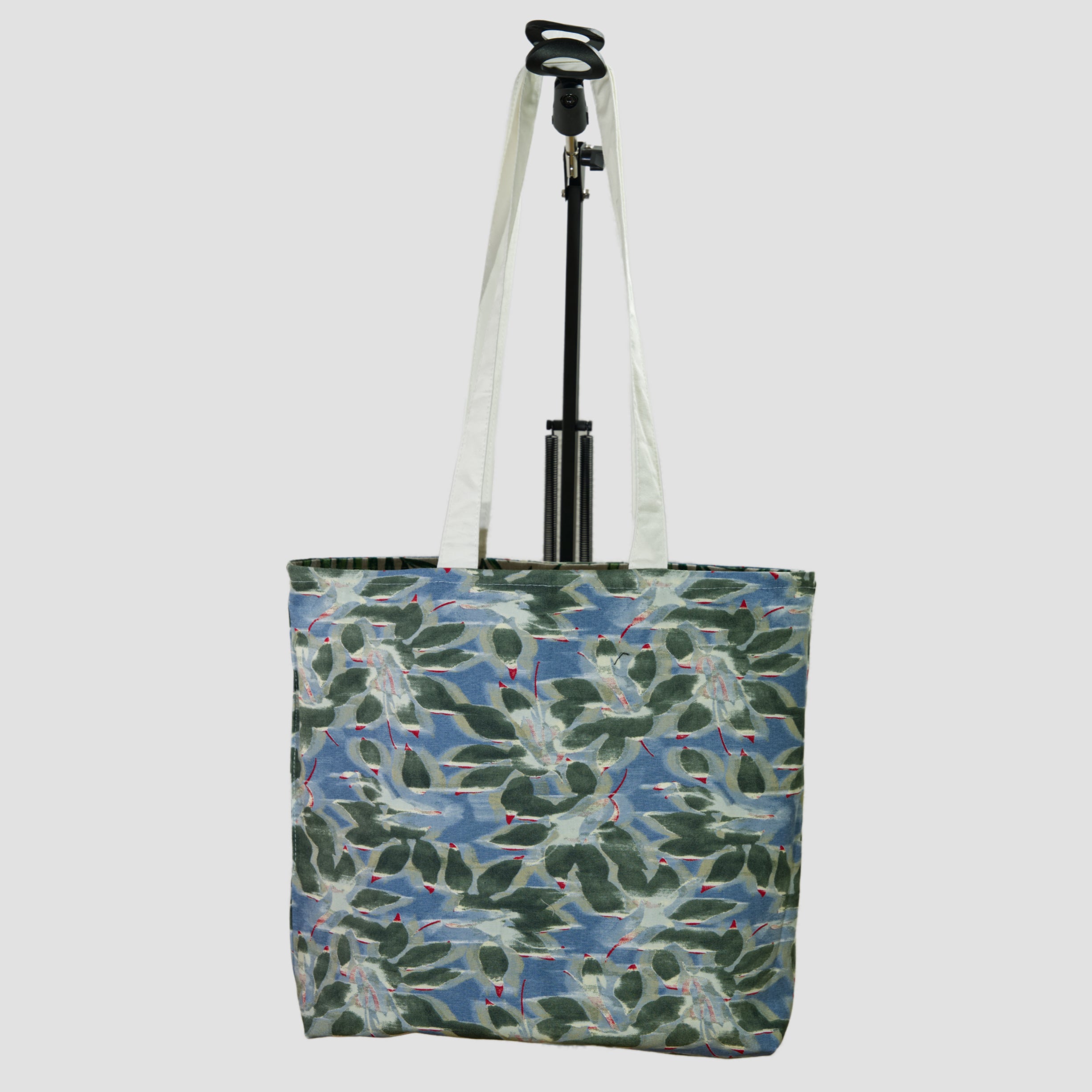Tote Bag With Print Of Leaves