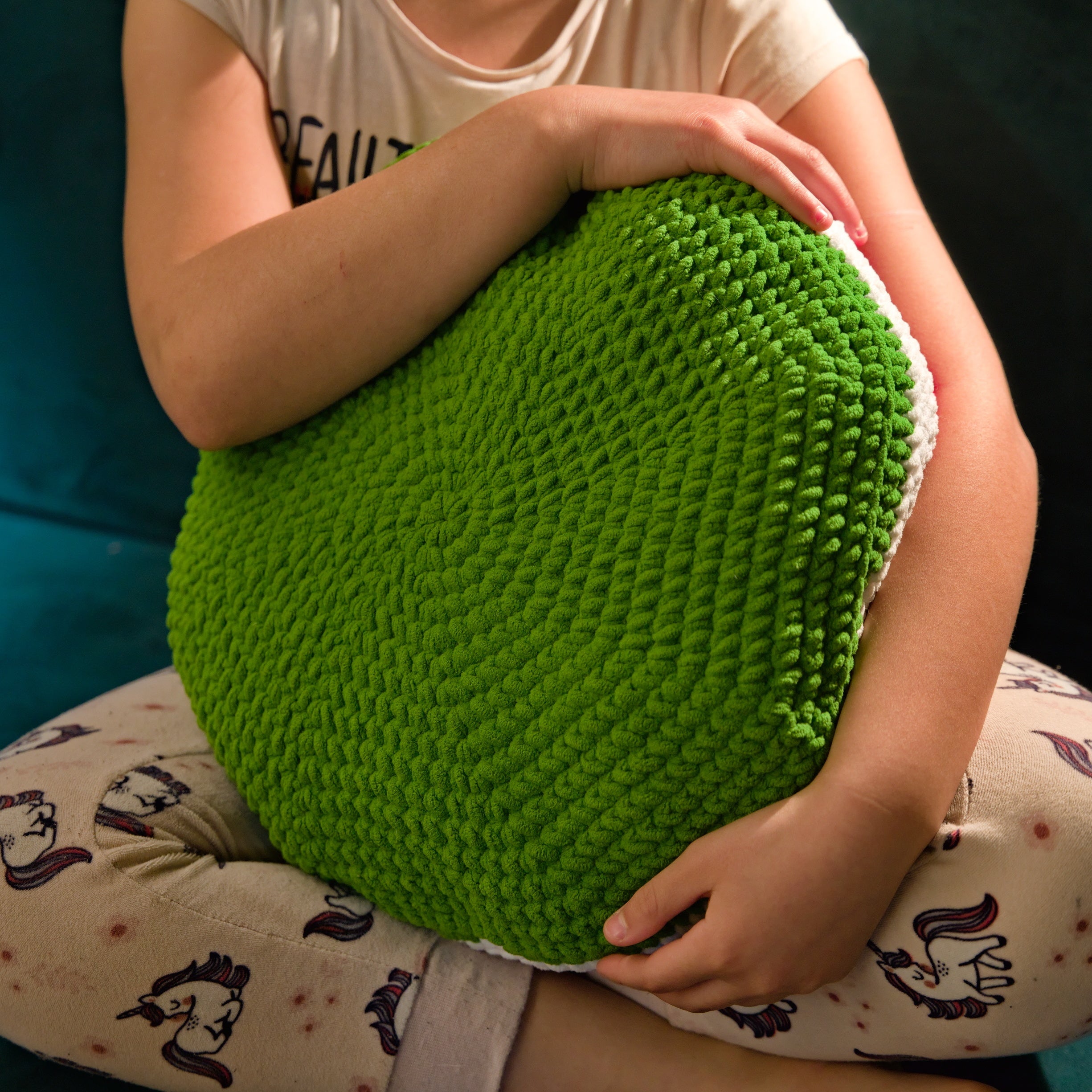 Crochet Pillow In The Shape Of The Watermelon