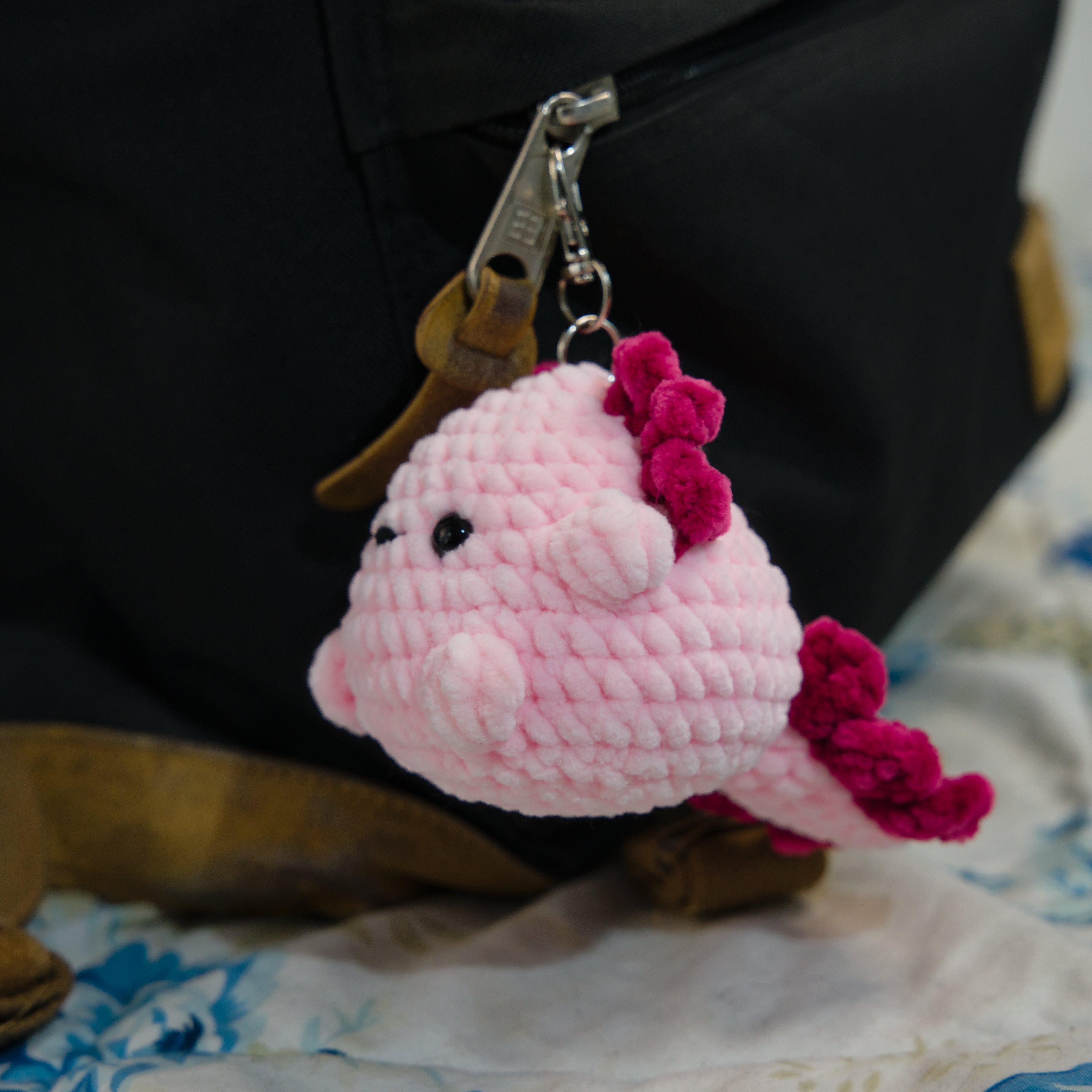 Pink Keychain Axolotl