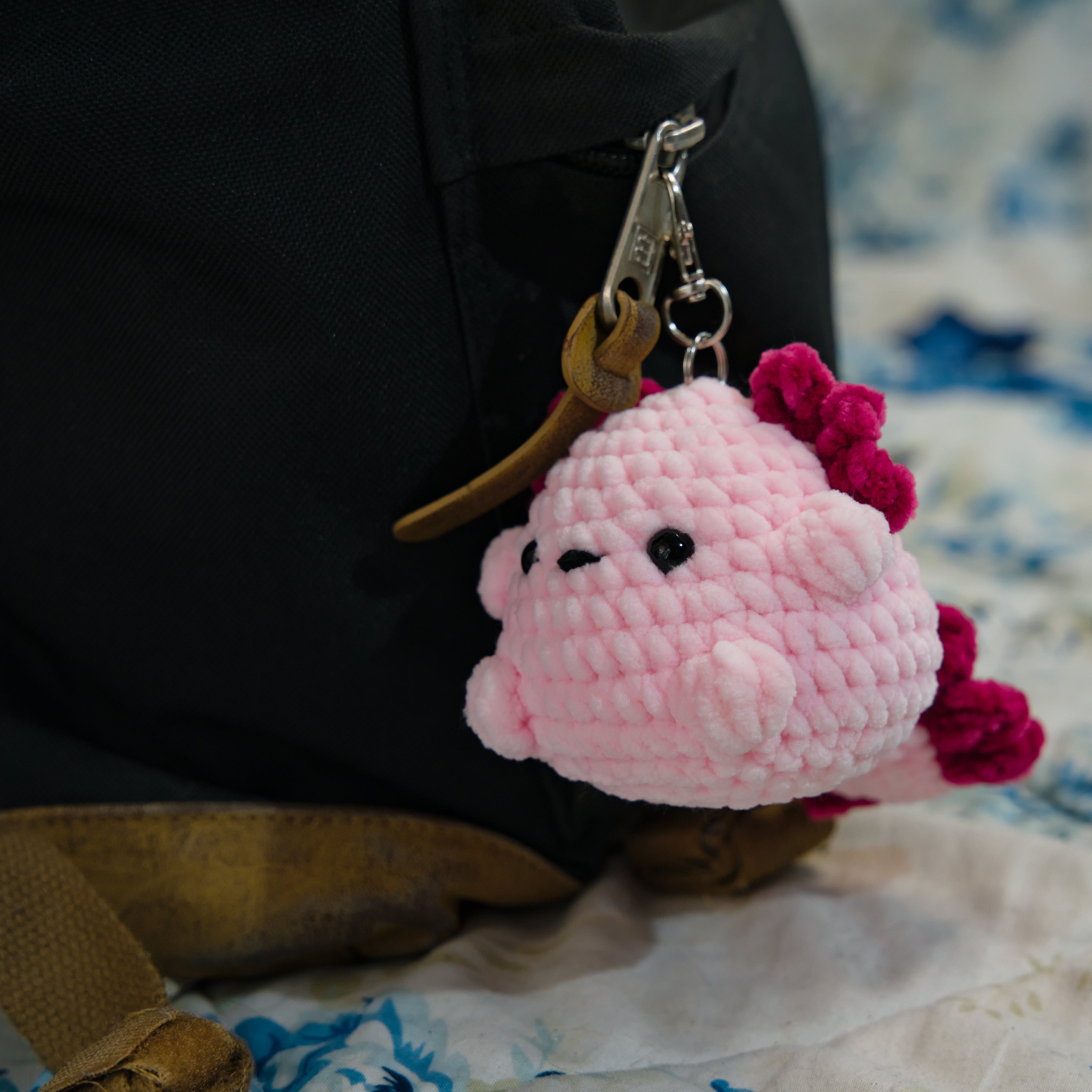 Pink Keychain Axolotl