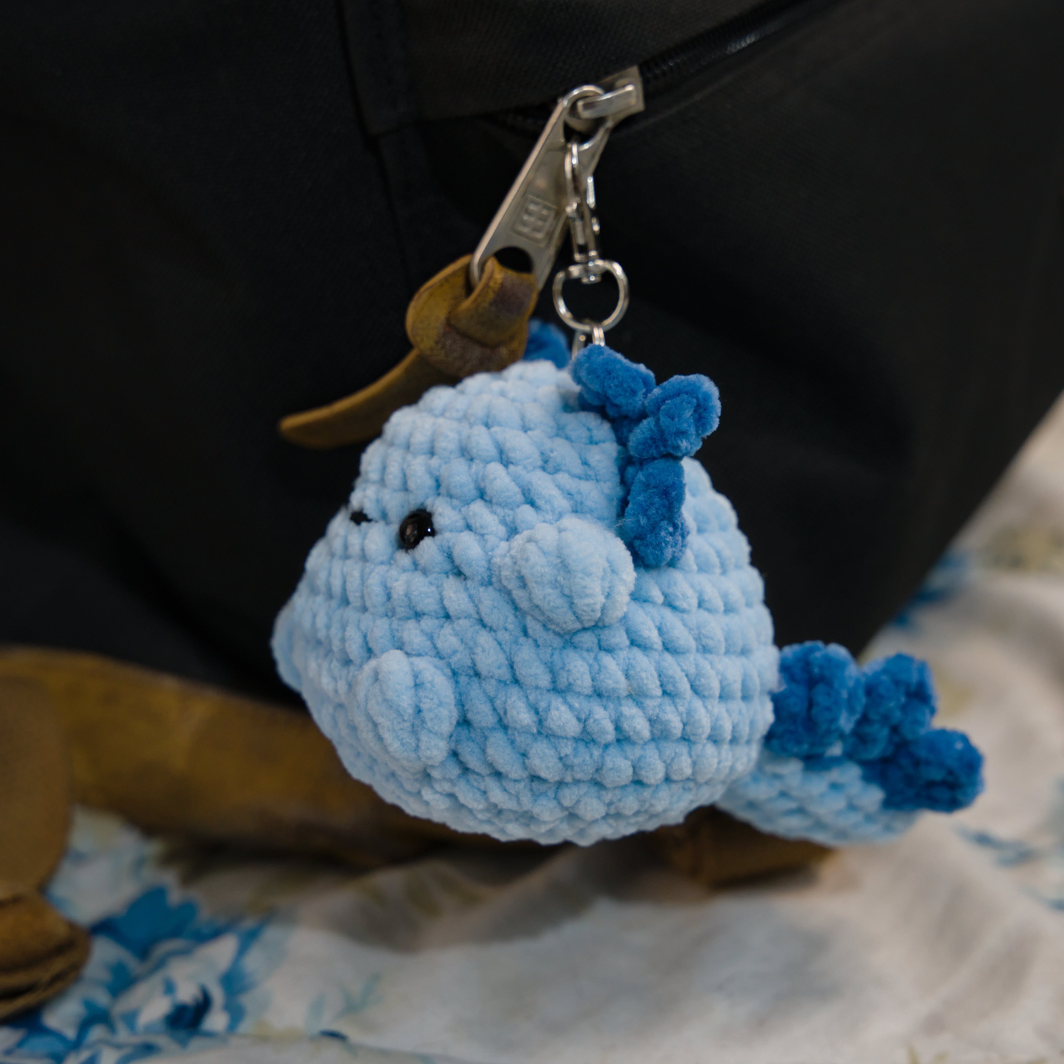 Blue Keychain Axolotl