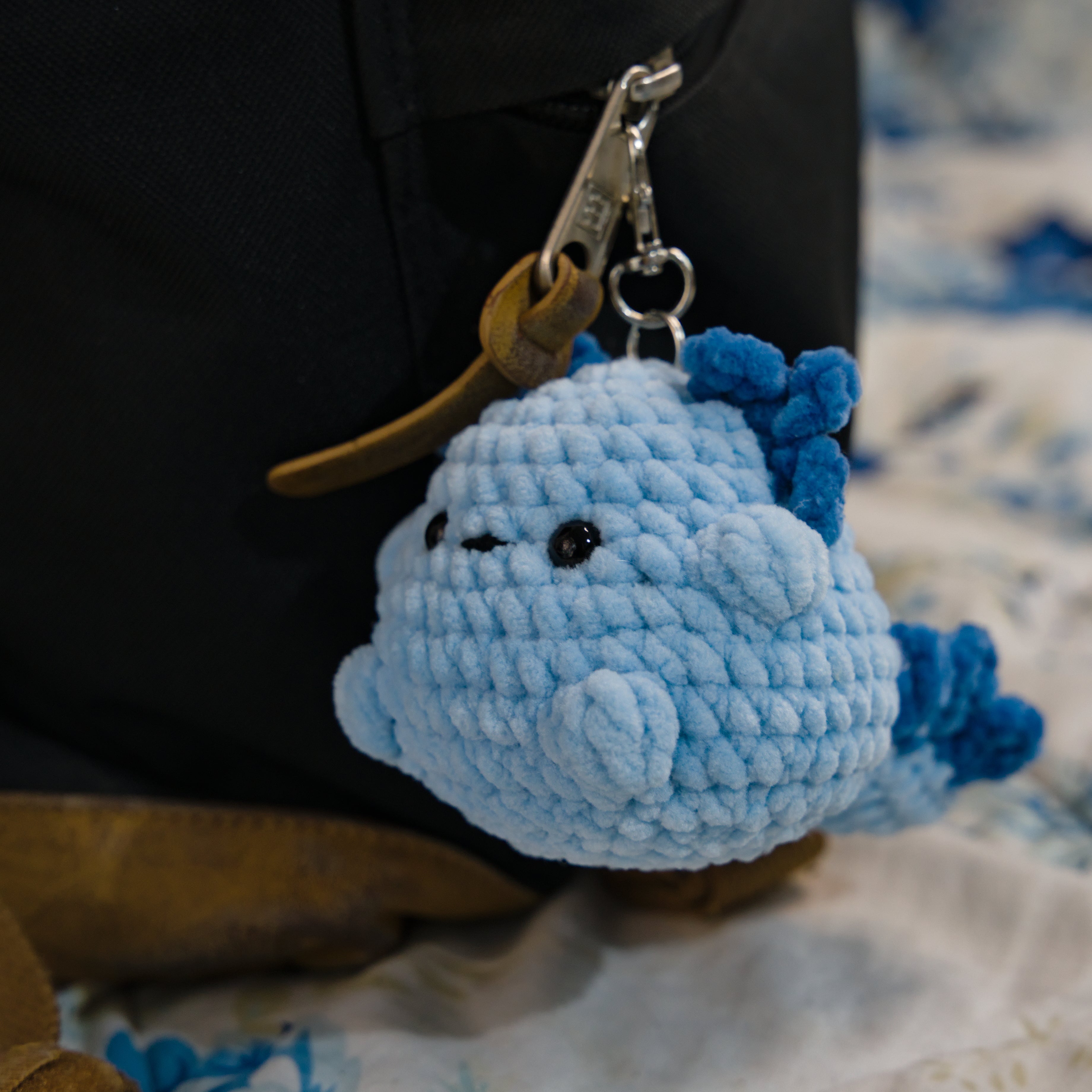 Blue Keychain Axolotl