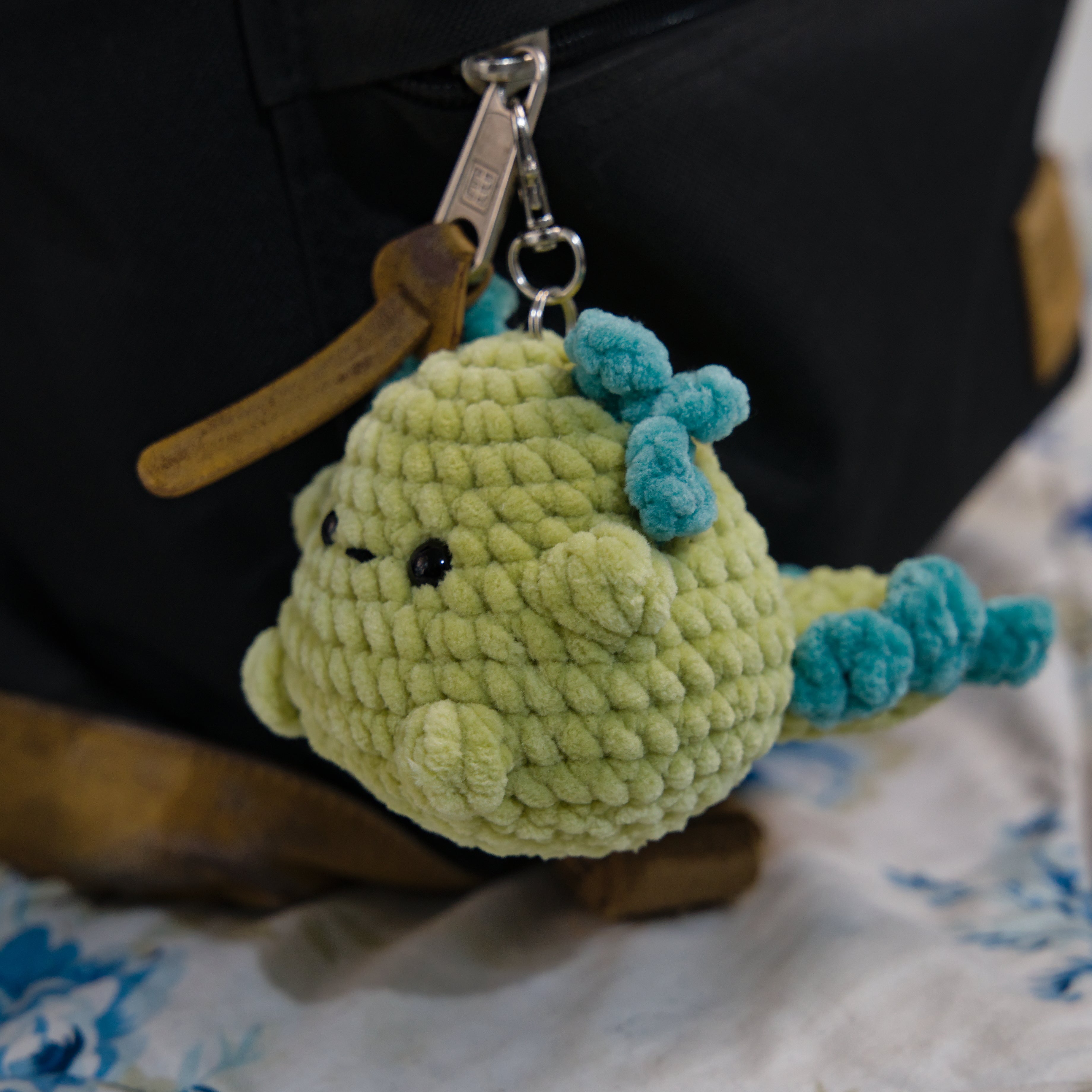 Green Keychain Axolotl