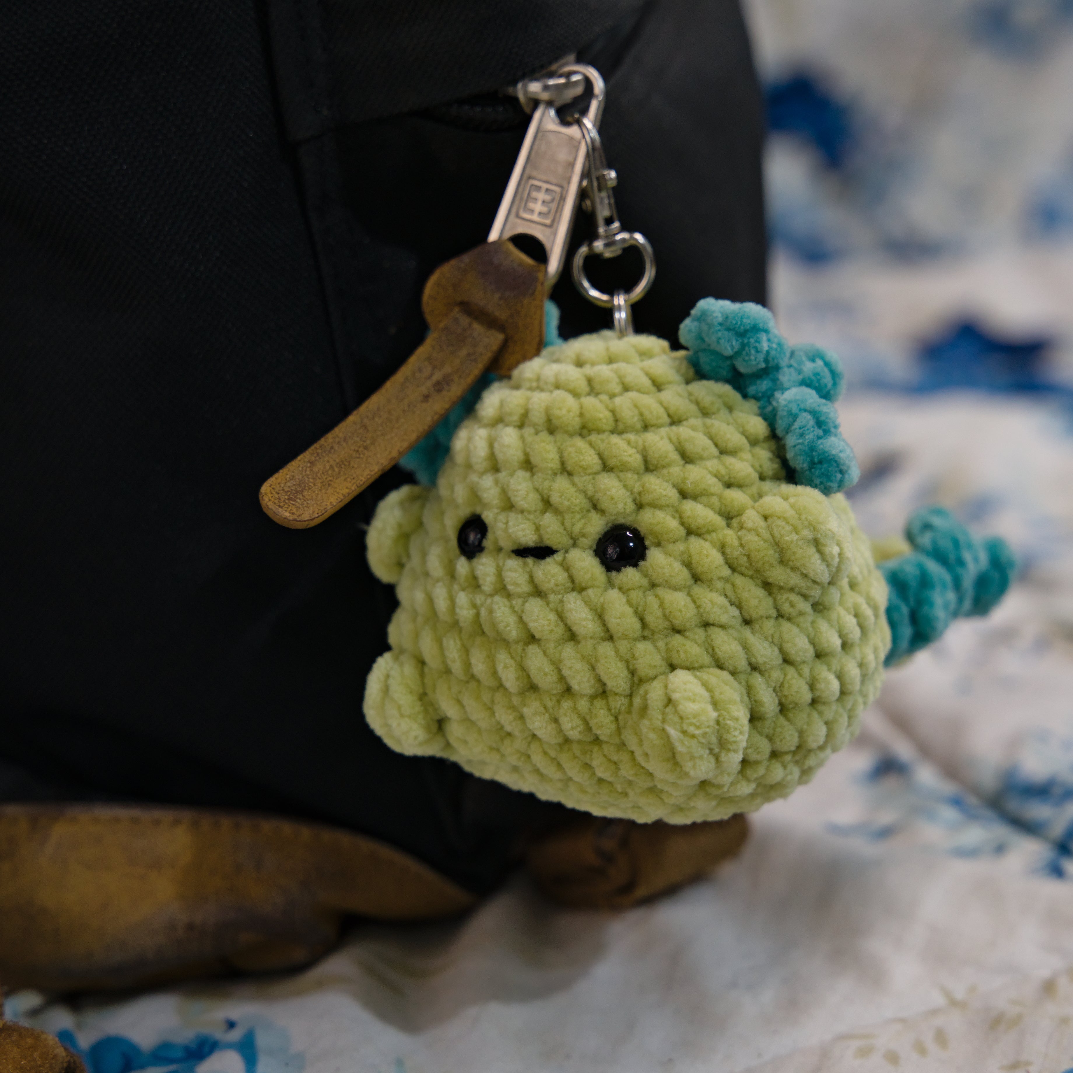Green Keychain Axolotl