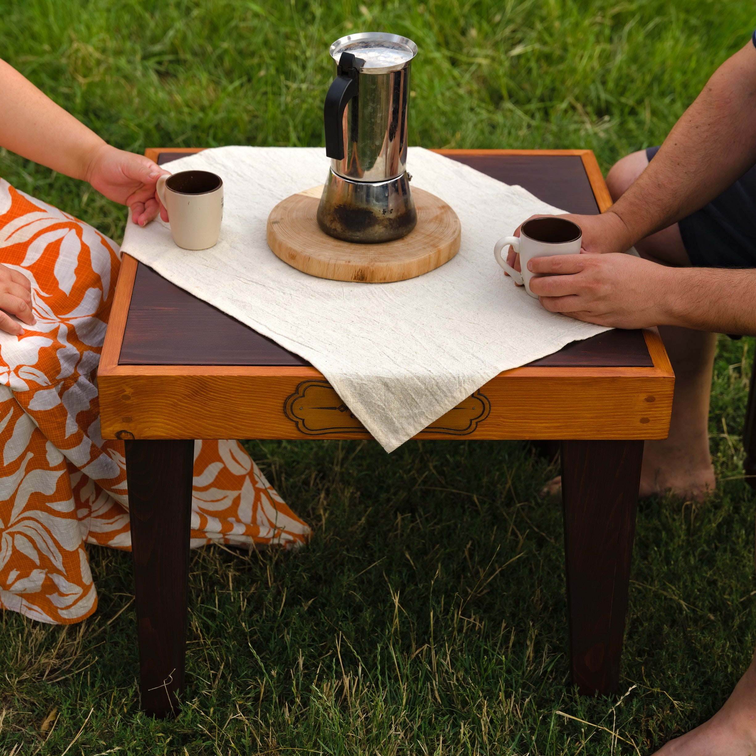 Teak & Wenge Side Table