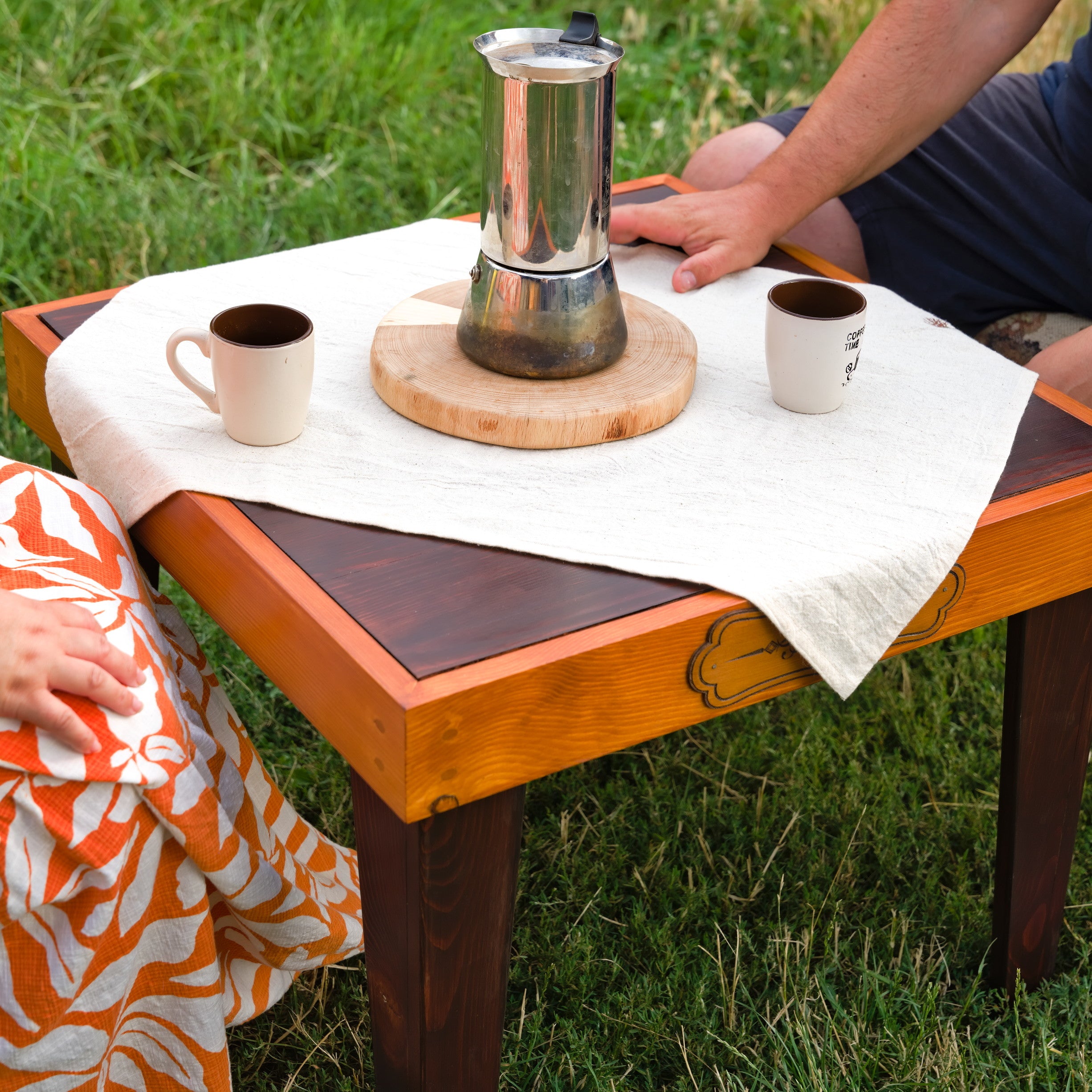 Teak & Wenge Side Table