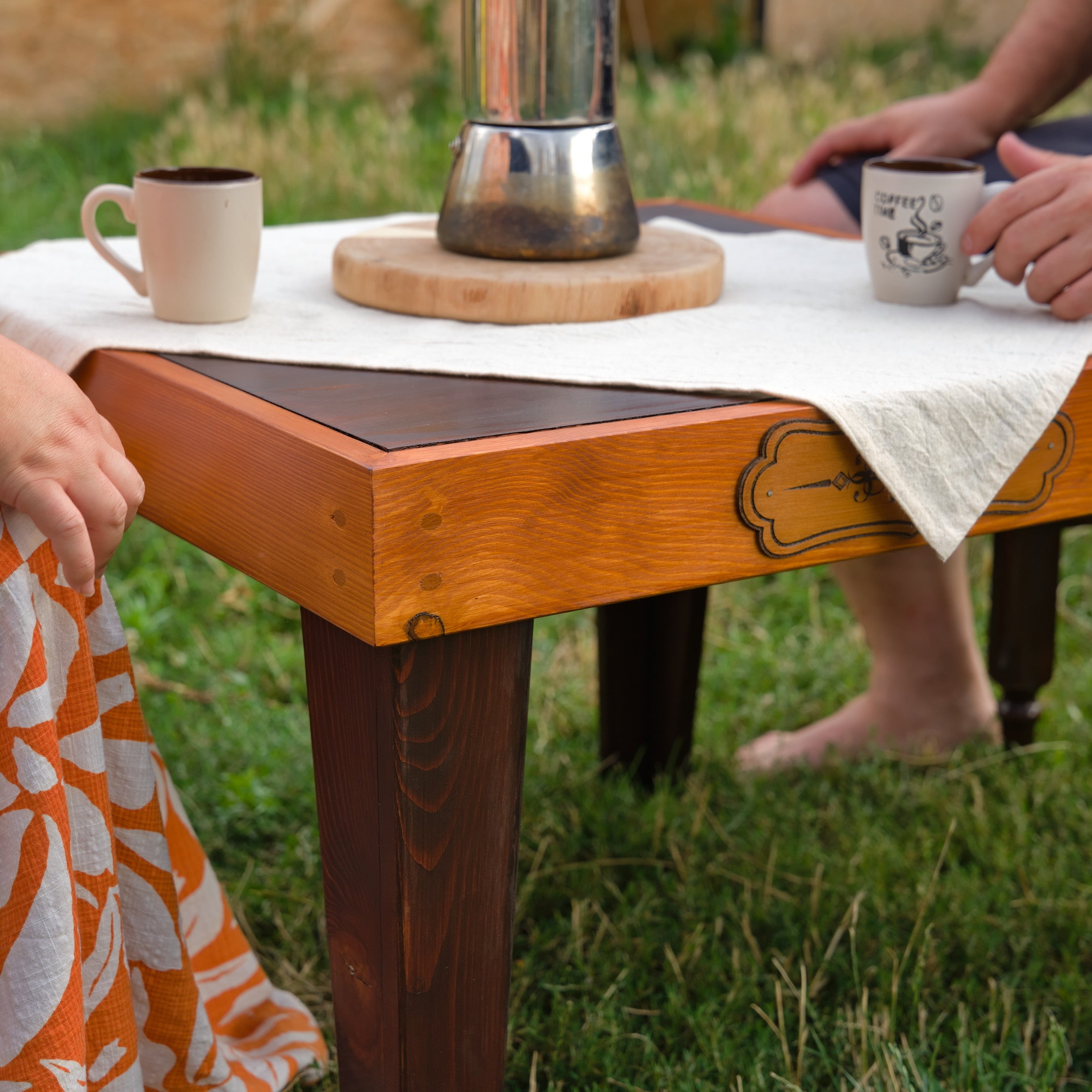 Teak & Wenge Side Table