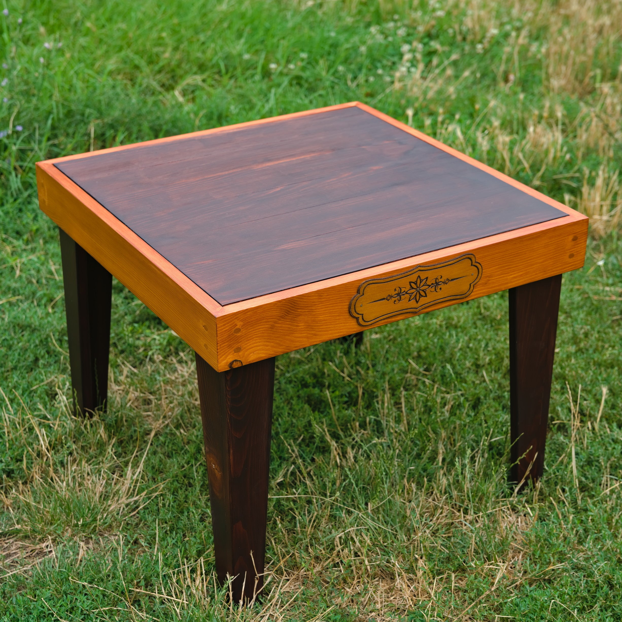 Teak & Wenge Side Table