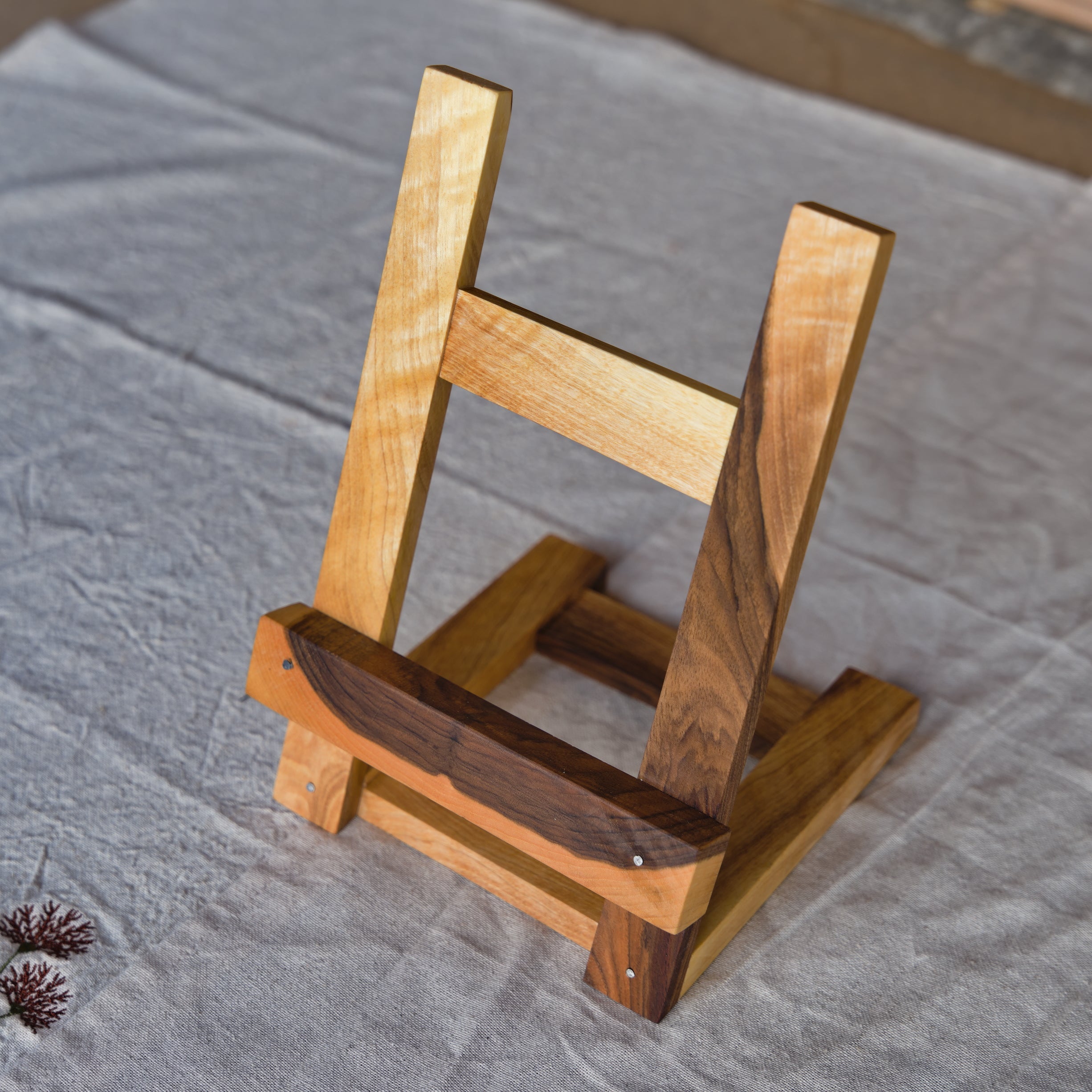 Coastal River Frame - Beech & Walnut with Ocean Blue Epoxy