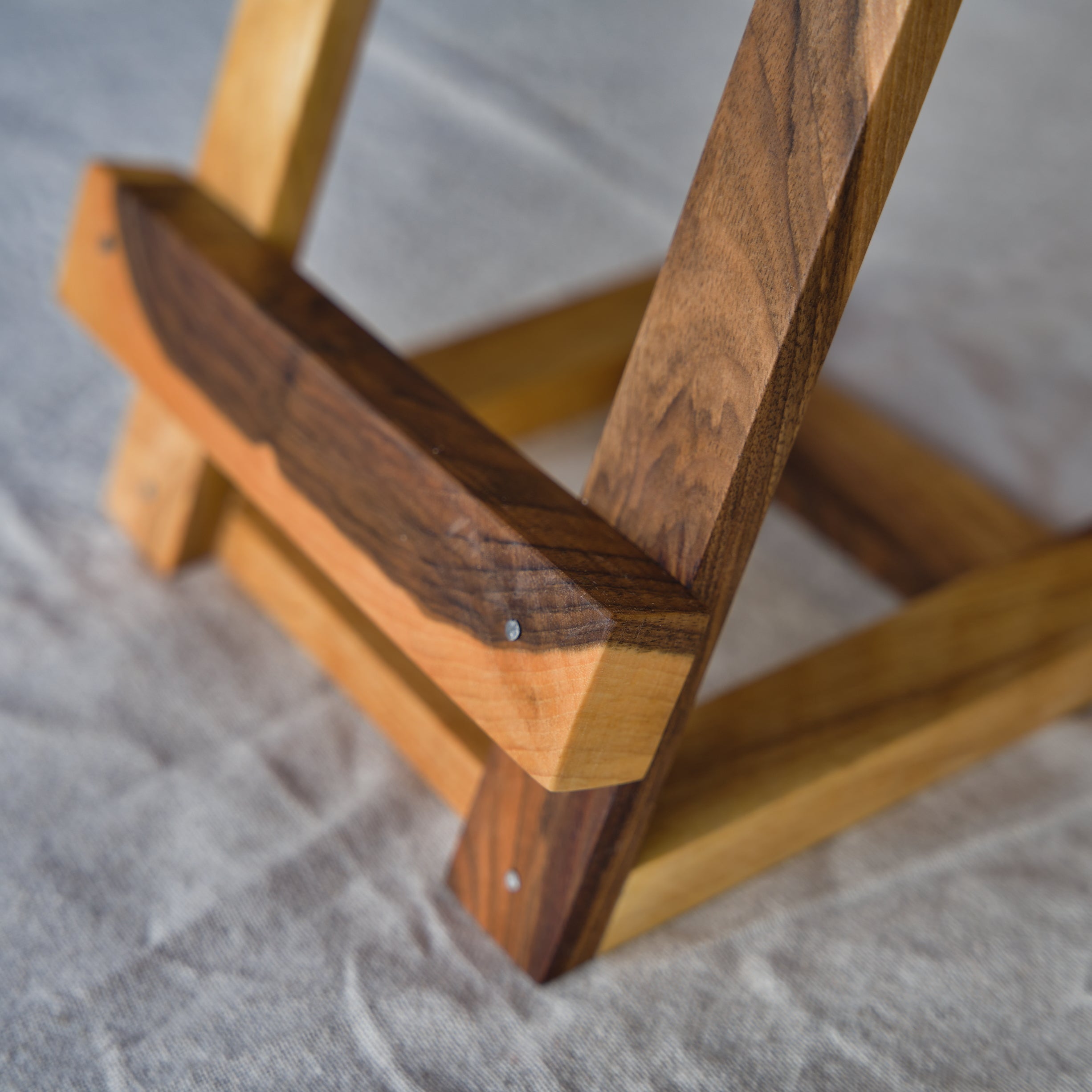 Coastal River Frame - Beech & Walnut with Ocean Blue Epoxy