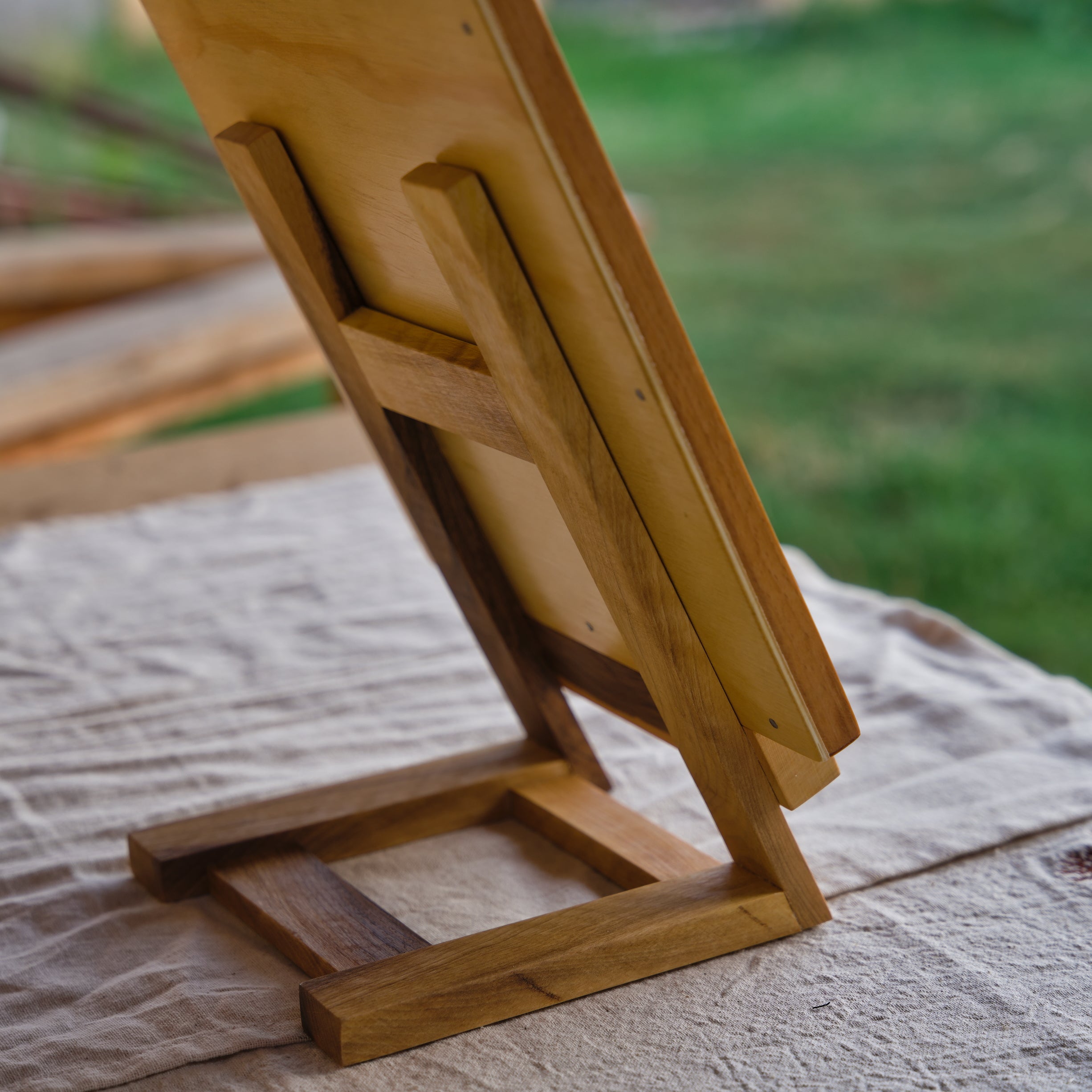 Coastal River Frame - Beech & Walnut with Ocean Blue Epoxy